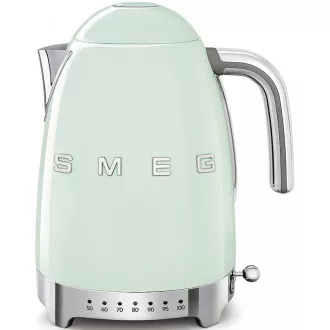 Smeg KLF04PGEU elektrischer Wasserkocher, 1, 7 l (7 Tassen), 2400 W, 50er Jahre Stil, Temperaturkontrolle, 7 Programme, pastellgrün Smeg KLF04PGEU elektrischer Wasserkocher, 1, 7 l (7 Tassen), 2400 W, 50er Jahre Stil, Temperaturkontrolle, 7 Programme, pastellgrün