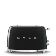 Smeg TSF01BLEU Toaster/Toaster, 2 Toaster, 6 Toaststufen, Krümelschublade, Stil. 50er Jahre, schwarz