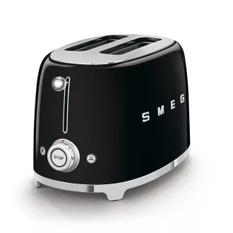 Smeg TSF01BLEU Toaster/Toaster, 2 Toaster, 6 Toaststufen, Krümelschublade, Stil. 50er Jahre, schwarz Smeg TSF01BLEU Toaster/Toaster, 2 Toaster, 6 Toaststufen, Krümelschublade, Stil. 50er Jahre, schwarz