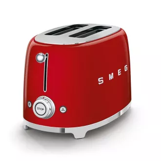 Smeg TSF01RDEU Toaster/Toaster-Backofen, 2 Toaster, 6 Toaststufen, Krümelschublade, 1950er Jahre Stil, rot Smeg TSF01RDEU Toaster/Toaster-Backofen, 2 Toaster, 6 Toaststufen, Krümelschublade, 1950er Jahre Stil, rot