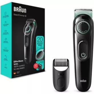 Braun BT3323 Bartschneider, 20 Längeneinstellungen, von 0,5 bis 10 mm, Reinigungsbürste, schwarz