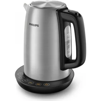 Philips HD9359/90 elektrischer Wasserkocher, 1,7 l, 2200 W, Temperaturregelung, schwarz/silber Philips HD9359/90 elektrischer Wasserkocher, 1,7 l, 2200 W, Temperaturregelung, schwarz/silber