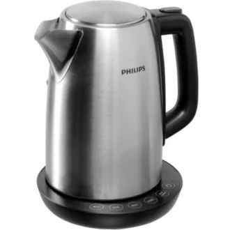 Philips HD9359/90 elektrischer Wasserkocher, 1,7 l, 2200 W, Temperaturregelung, schwarz/silber Philips HD9359/90 elektrischer Wasserkocher, 1,7 l, 2200 W, Temperaturregelung, schwarz/silber