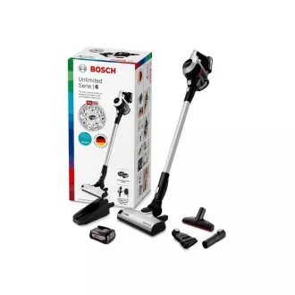 Bosch Unlimited BCS612KA2 Stabstaubsauger, beutellos, Kassettenfilter, mit Akku, weiß Bosch Unlimited BCS612KA2 Stabstaubsauger, beutellos, Kassettenfilter, mit Akku, weiß