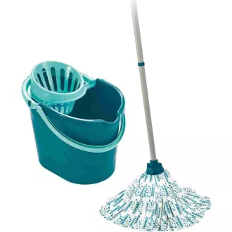 Leifheit 56792 Classic Mop Set Reinigungsset, Zottelmop, Wringmop, Eimer