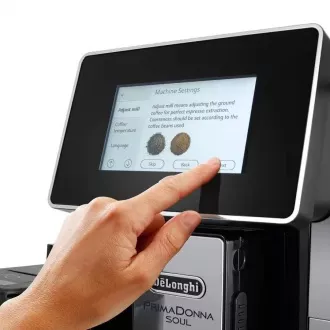 DeLonghi PrimaDonna Soul ECAM 610.55.SB Kaffeevollautomat, 1450 W, 19 bar, integriertes Mahlwerk, smart, Milchsystem