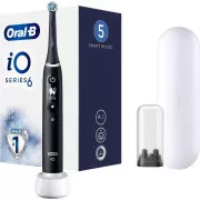 Oral-B iO6 elektrische Zahnbürste, magnetisch, 5 Modi, Display, künstliche Intelligenz, Timer, schwarz