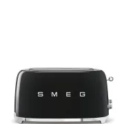 Smeg TSF02BLEU, Toaster / Toasterofen, 4 Toaster, 6 Toaststufen, Krümelschublade, Stil. 50er Jahre, schwarz