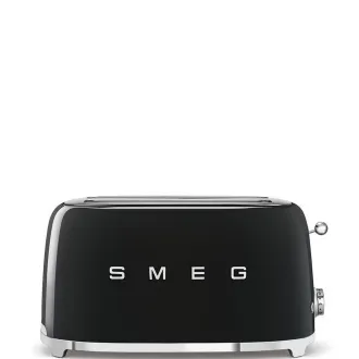 Smeg TSF02BLEU, Toaster / Toasterofen, 4 Toaster, 6 Toaststufen, Krümelschublade, Stil. 50er Jahre, schwarz