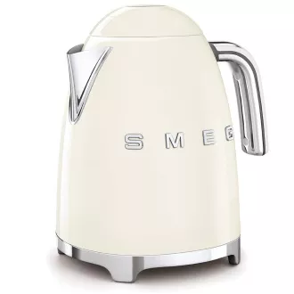 Smeg KLF03CREU elektrischer Wasserkocher, 1, 7 l, (7 Tassen), 2400 W, 1950er Stil, creme