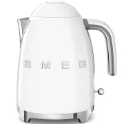 Smeg KLF03WHEU, elektrischer Wasserkocher, 1, 7 l, (7 Tassen), 2400 W, 1950er Jahre Stil, weiß
