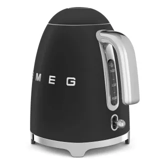 Smeg KLF03BLMEU, Wasserkocher, 1, 7 l, (7 Tassen), 2400 W, Stil der 1950er Jahre, mattschwarz