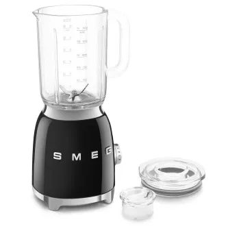 Smeg BLF03BLEU Mixer, 800 W, 4 Programme, Pulsfunktion, 18000 U/min, Edelstahlklinge, Ice crush, 50's Style, schwarz Smeg BLF03BLEU Mixer, 800 W, 4 Programme, Pulsfunktion, 18000 U/min, Edelstahlklinge, Ice crush, 50's Style, schwarz