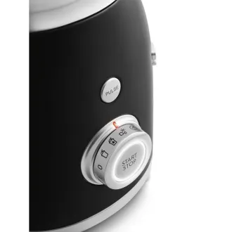 Smeg BLF03BLEU Mixer, 800 W, 4 Programme, Pulsfunktion, 18000 U/min, Edelstahlklinge, Ice crush, 50's Style, schwarz Smeg BLF03BLEU Mixer, 800 W, 4 Programme, Pulsfunktion, 18000 U/min, Edelstahlklinge, Ice crush, 50's Style, schwarz