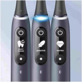 Oral-B iO7 Black Onyx elektrische Zahnbürste, magnetisch, 5 Betriebsarten, Timer, Drucksensor, Etui, schwarz Oral-B iO7 Black Onyx elektrische Zahnbürste, magnetisch, 5 Betriebsarten, Timer, Drucksensor, Etui, schwarz