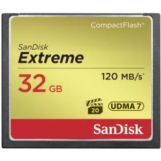 SanDisk Compact Flash 32GB Extreme (R: 120/B: 85 MB/s) UDMA7 SanDisk Compact Flash 32GB Extreme (R: 120/B: 85 MB/s) UDMA7