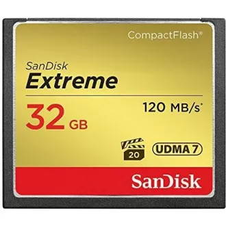 SanDisk Compact Flash 32GB Extreme (R: 120/B: 85 MB/s) UDMA7 SanDisk Compact Flash 32GB Extreme (R: 120/B: 85 MB/s) UDMA7