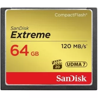 SanDisk Compact Flash 64GB Extreme (R: 120/B: 85 MB/s) UDMA7 SanDisk Compact Flash 64GB Extreme (R: 120/B: 85 MB/s) UDMA7
