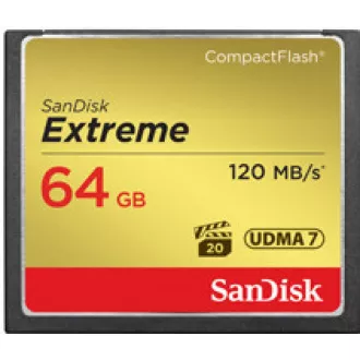 SanDisk Compact Flash 64GB Extreme (R: 120/B: 85 MB/s) UDMA7 SanDisk Compact Flash 64GB Extreme (R: 120/B: 85 MB/s) UDMA7