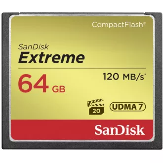 SanDisk Compact Flash 64GB Extreme (R: 120/B: 85 MB/s) UDMA7 SanDisk Compact Flash 64GB Extreme (R: 120/B: 85 MB/s) UDMA7