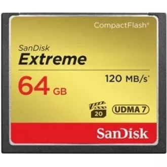 SanDisk Compact Flash 64GB Extreme (R: 120/B: 85 MB/s) UDMA7 SanDisk Compact Flash 64GB Extreme (R: 120/B: 85 MB/s) UDMA7