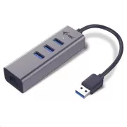 i-tec USB 3.0 Metall HUB 3 Anschluss   Gigabit Ethernet Adapter