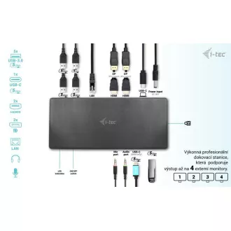 i-tec USB-C Quattro Display Docking Station mit Power Delivery 85 W i-tec USB-C Quattro Display Docking Station mit Power Delivery 85 W