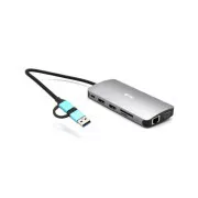 i-tec USB 3.0 USB-C/Thunderbolt 3x Display Metall Nano Dock mit LAN, PD 100 W
