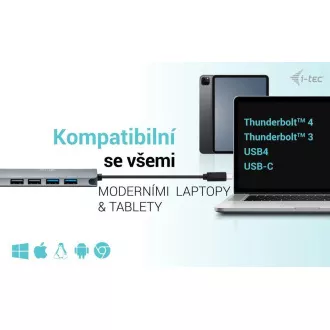 i-tec USB-C Metall Nano 2x HDMI Docking Station, PD 100W i-tec USB-C Metall Nano 2x HDMI Docking Station, PD 100W