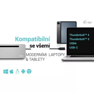 i-tec USB-C Metall Ergonomische 4K 3x Display Docking Station, PD 100W i-tec Universal Ladegerät 100W (Bundle) i-tec USB-C Metall Ergonomische 4K 3x Display Docking Station, PD 100W i-tec Universal Ladegerät 100W (Bundle)