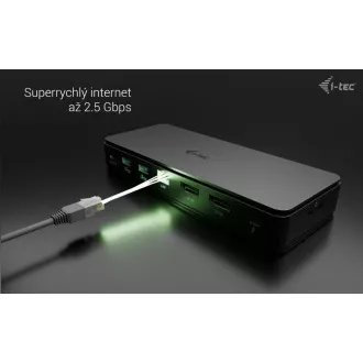 i-tec Thunderbolt4 2x Display Docking Station Gen3, 7x USB, 2.5 GLAN, Leistungsabgabe 92 W i-tec Thunderbolt4 2x Display Docking Station Gen3, 7x USB, 2.5 GLAN, Leistungsabgabe 92 W