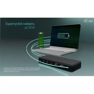 i-tec Thunderbolt4 2x Display Docking Station Gen3, 7x USB, 2.5 GLAN, Leistungsabgabe 92 W i-tec Thunderbolt4 2x Display Docking Station Gen3, 7x USB, 2.5 GLAN, Leistungsabgabe 92 W