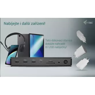 i-tec Thunderbolt4 2x Display Docking Station Gen3, 7x USB, 2.5 GLAN, Leistungsabgabe 92 W i-tec Thunderbolt4 2x Display Docking Station Gen3, 7x USB, 2.5 GLAN, Leistungsabgabe 92 W