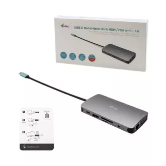 i-tec USB-C Metal Nano Dock HDMI/VGA mit LAN Power Delivery 100W Ladegerät 100W (Bundle) i-tec USB-C Metal Nano Dock HDMI/VGA mit LAN Power Delivery 100W Ladegerät 100W (Bundle)