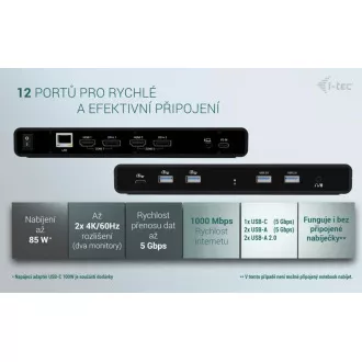 i-tec Universal Dual 4K Display Docking Station, Power Delivery 85W i-tec USB-C Ladegerät 100W i-tec Universal Dual 4K Display Docking Station, Power Delivery 85W i-tec USB-C Ladegerät 100W