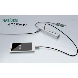 i-tec USB-C/USB-A Lade-HUB aus Metall mit 7 Anschlüssen (3x USB-C, 4x USB-A) i-tec USB-C/USB-A Lade-HUB aus Metall mit 7 Anschlüssen (3x USB-C, 4x USB-A)
