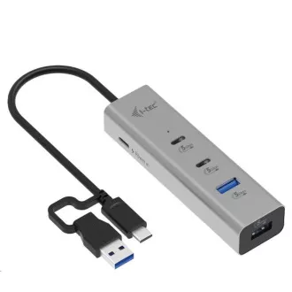 i-tec Universal-Lade-HUB aus Metall 2x USB-C 2x USB-A Anschluss, PD 85W i-tec Universal-Lade-HUB aus Metall 2x USB-C 2x USB-A Anschluss, PD 85W