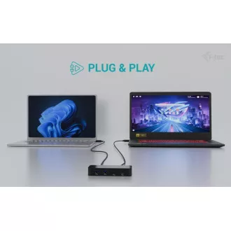 i-tec Universal KVM HUB 2x USB-C 2x USB-A 3.0 Anschluss i-tec Universal KVM HUB 2x USB-C 2x USB-A 3.0 Anschluss