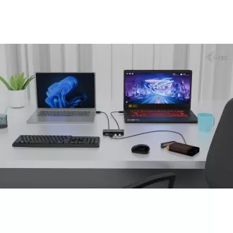 i-tec Universal KVM HUB 2x USB-C 2x USB-A 3.0 Anschluss i-tec Universal KVM HUB 2x USB-C 2x USB-A 3.0 Anschluss