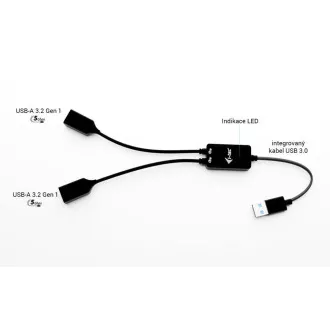 i-tec USB-A Kabel HUB 2 Anschluss (2x USB-A) i-tec USB-A Kabel HUB 2 Anschluss (2x USB-A)