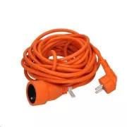 Solight Verlängerungskabel - Stecker, 1 Buchse, 10m, 3 x 1mm2, orange