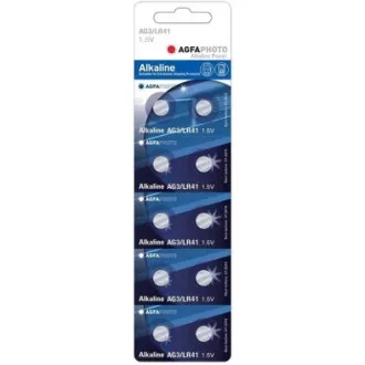 AgfaPhoto alkalische Knopfbatterie LR41-LR736-AG3-384-392, Blister 10 Stück AgfaPhoto alkalische Knopfbatterie LR41-LR736-AG3-384-392, Blister 10 Stück