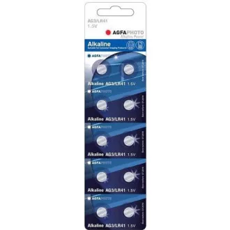 AgfaPhoto alkalische Knopfbatterie LR41-LR736-AG3-384-392, Blister 10 Stück AgfaPhoto alkalische Knopfbatterie LR41-LR736-AG3-384-392, Blister 10 Stück