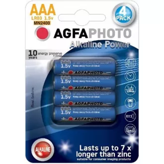 AgfaPhoto Power Alkaline Batterie LR03 / AAA, Blister 4 Stück AgfaPhoto Power Alkaline Batterie LR03 / AAA, Blister 4 Stück