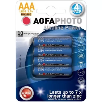 AgfaPhoto Power Alkaline Batterie LR03 / AAA, Blister 4 Stück AgfaPhoto Power Alkaline Batterie LR03 / AAA, Blister 4 Stück