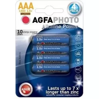AgfaPhoto Power Alkaline Batterie LR03 / AAA, Blister 4 Stück AgfaPhoto Power Alkaline Batterie LR03 / AAA, Blister 4 Stück
