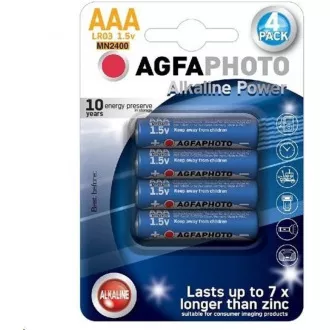AgfaPhoto Power Alkaline Batterie LR03 / AAA, Blister 4 Stück AgfaPhoto Power Alkaline Batterie LR03 / AAA, Blister 4 Stück