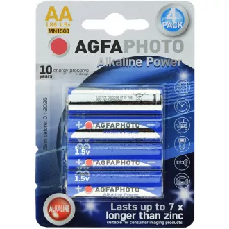 AgfaPhoto Power Alkalibatterien LR06/AA, Blister 4 Stück