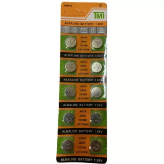 AgfaPhoto Knopf-Alkalibatterie LR54-LR1130-AG10-389-390, Blister 10 Stück AgfaPhoto Knopf-Alkalibatterie LR54-LR1130-AG10-389-390, Blister 10 Stück