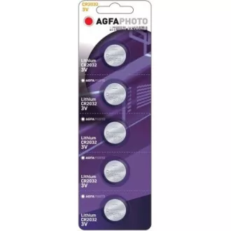 AgfaPhoto Knopf-Lithium-Batterie CR2032, Blister 5 Stück AgfaPhoto Knopf-Lithium-Batterie CR2032, Blister 5 Stück